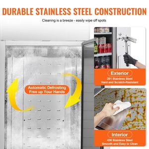 Apparecchiature di refrigerazione da cucina commerciale 19.32 Cu.ft 27 \ "W frigorifero verticale in acciaio inossidabile reintegro sbrinamento automatico 4 - Product Image 3