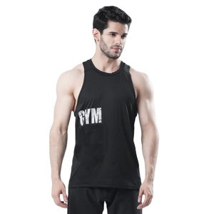 Camiseta sin mangas de entrenamiento atlético informal para hombre, chaleco de verano de secado rápido de algodón 100%, Camiseta estampada de gimnasio, diseño de punto transpirable para correr - Product Image 1