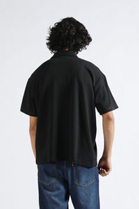 Suéter de punto de manga corta para hombre, estilo casual urbano, 100% algodón, color personalizado, liso, transpirable, tipo polo. - Product Image 4