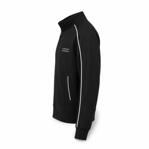 Custom Logo Heavyweight Embroidered Full <b>Zip</b> Mock Neck Track Jacket OEM Supplier Premium Piped Sports Jacket - Product Image 1