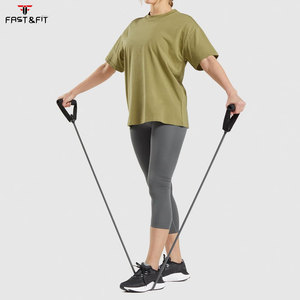 T-shirt pour femme en coton 100% écologique, été, avec perles et impression de logo, blanc uni, coupe décontractée - Product Image 4