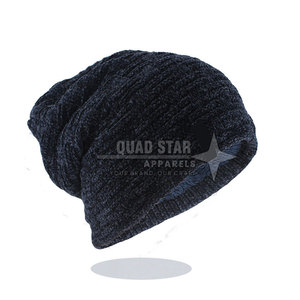 Gorros de Jacquard de Última Moda Hechos en Pakistán, Gorros de Color Liso con Logotipo Personalizado para Adultos - Product Image 3