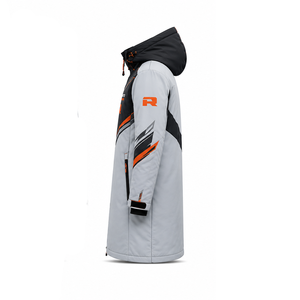 Vestes longues pour hommes, style motard, en textile, avec capuche, polyester/nylon, motif, fermeture éclair intégrale, logo, vestes longues en textile - Product Image 5