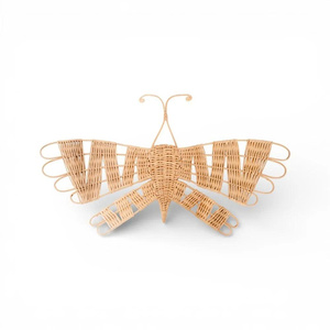 Décoration murale en rotin de qualité supérieure, sculpture papillon pour la maison, l'hôtel, la station balnéaire, la chambre d'enfant, la crèche, le salon - Product Image 1