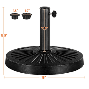 Base para Sombrilla de Patio de Hierro Resistente de 30 lb, Cuadrada de 18 Pulgadas, Negra, para Muebles de Exterior, Pesca y Uso en la Lluvia - Product Image 5