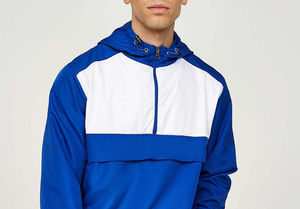 <b>Men</b> Casual Hooded Windbreaker <b>Jacket</b> Premium Lightweight Outdoor Soft Waterproof Front Logo Regular Fit Fashion Everyday - Product Image 2