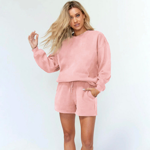 Conjunto de Dos Piezas de Invierno para Mujer, Sudadera de Punto hasta la Rodilla, 100% Algodón, Forro Polar Cálido de Alta Calidad, Estilo Casual Urbano - Product Image 6
