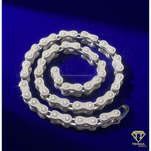 Collier chaîne en moissanite de qualité supérieure, argent sterling 925, serti de diamants, bijoux de luxe pour hommes et femmes - Product Image 2