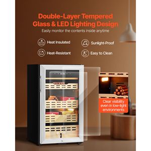 Humidor Elettrico per Sigari da 75L, 450 Pezzi, Raffreddamento a Compressore, Controllo Costante di Umidità e Temperatura per Uso Domestico - Product Image 6