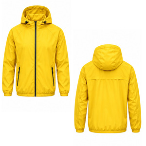 Windbreaker <b>Jacket</b> for <b>Men</b> <b>Lightweight</b> Outdoor Sports Water Resistant Full Zip Hooded Activewear Custom OEM ODM OEM Manufacture - Product Image 4