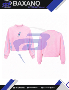 เสื้อครอปปักลายชมพูและฟ้าของชมรมแจ็คแอนด์จิลออฟอเมริกา พร้อมดีไซน์ลายปักและลายพิมพ์สำหรับชุดนักศึกษา - Product Image 4