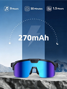 Q01 Sports Smart Glasses with Anti-Shake Stabilization 8MP Camera Real-Time Translation AI Object Recognition 4K POV Vlogging - Product Image 5