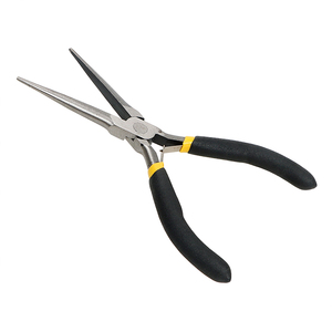 Alicates de punta plana de precisión de 8 pulgadas para bricolaje, con mandíbula lisa y cabeza extendida, diseño de pico de pato, herramientas manuales para doblar, sujetar y trabajar con joyería y acero. - Product Image 1