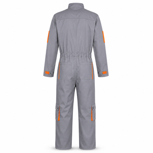 Combinaison de travail industrielle robuste en coton, tissu durable, respirant, poches cargo, taille élastique, combinaison de travail pour usine et entrepôt - Product Image 3