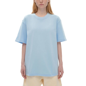 High Quality 260 Gsm Heavy <b>Weight</b> 100% Cotton Men's Women's Slim Fit T-Shirt Streetwear <b>Blank</b> T-Shirt for Print Logo - Product Image 1