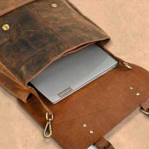 Custom Genuine Leather Backpack Mens Leather Travel Bag Waterproof <b>Laptop</b> <b>Rucksack</b> Luxury Real Leather Daypack LBK-0159 - Product Image 5