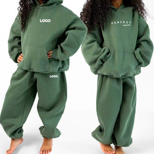 Sudaderas con capucha para niñas, más vendidas, gruesas, cálidas, de invierno, estilo oversize, casuales, de color liso, personalizadas, para niños. - Product Image 2