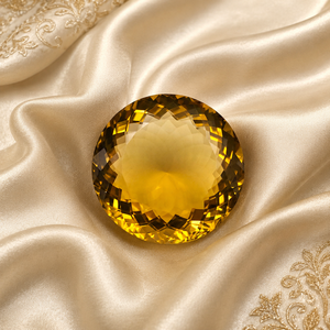 Quartz naturel brun doré, taille ronde à motif damier, pierre précieuse en vrac pour la fabrication de bijoux, quartz facetté en gros - Product Image 1
