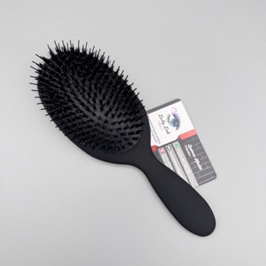 Lucky Lash Plastic Luxury Black Loop <b>Hair</b> <b>Brush</b> <b>Soft</b> Bristles Ergonomic Handle Professional <b>Hair</b> Styling Tools Commercial Use - Product Image 5