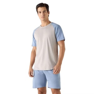 Conjunto de Camiseta y Pantalones Cortos de Algodón a Rayas para Hombre, Ropa Casual de Verano, Transpirable, Blanca - Product Image 5