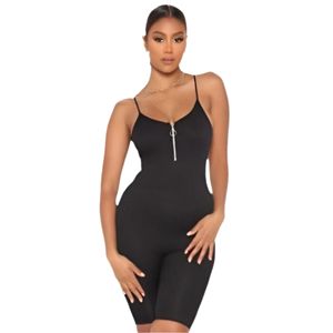 Body Deportivo Negro con Cierre Frontal y Tirantes para Ejercicio y Fitness - Product Image 1
