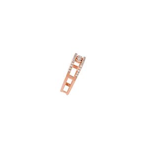 Rose Gold Plated Cocktail <b>Ring</b> With <b>Crystal</b> Rhinestones Geometric Design Women Minimalist Everyday Wear - Product Image 3