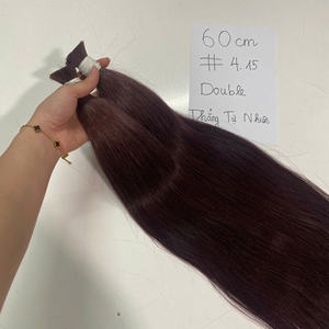 Prix usine Extensions droites de cheveux vierges vietnamiens donneur de cheveux bruts sans couture teint couleur claire haute cheveux humains - Product Image 3