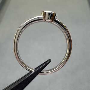 Vintage Round Diamond Solitaire <b>Ring</b> 1.01CT Lab Grown 10K Solid Gold Vintage Bezel Setting Anniversary Celebrate Gift For Her - Product Image 4