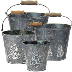 Ready <b>Stock</b> of 5 Pieces Galvanized Planters Set Five Different Sizes Trending Bohemian Planters & Flower <b>Pots</b> for Garden Decors - Product Image 2