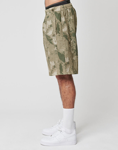 Men Camouflage Hooded Tracksuit Set Quick Dry Lightweight Polyester Sporty Summer Shorts Full Sleeve <b>Zipper</b> Fly Side Pockets - Product Image 5