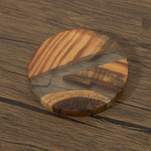 Customize <b>Drink</b> Beer Tea Coffee square Round Bamboo Wood Epoxy Resin <b>coaster</b> with Holder Set - Product Image 6