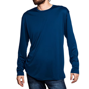 Camiseta de Manga Larga para Hombre, Protección UV, Azul, Secado Rápido, Poliéster - Product Image 3