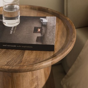 Table de chevet ronde Vandana Nova Altis Ø50 cm en bois de manguier Naiara - Product Image 2