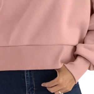 เสื้อสเวตเชิ้ตคอกลมทรงโอเวอร์ไซส์สำหรับผู้หญิง แขนยาว ผ้าฟลีซนุ่ม สวมใส่สบาย สไตล์ลำลอง เหมาะสำหรับใส่ในชีวิตประจำวัน - Product Image 6