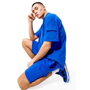 Ensemble T-shirt et short pour homme, coupe slim, imprimé, respirant, décontracté, mode streetwear d'été, vêtements de plage - Product Image 3