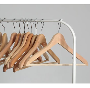 Cintre en bois pour vêtements d'enfants avec design queue de cheval, pour placard, organisateur léger de type crochet - Product Image 3