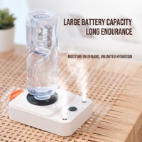 Humidificateur portable à double pulvérisation avec batterie intégrée rechargeable de 2000 mAh, conception sans réservoir et affichage intelligent