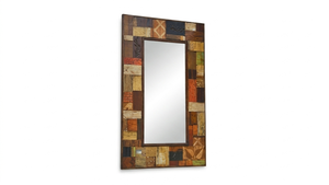 Modern Handmade <b>Small</b> Wooden Framed <b>Wall</b> <b>Mirror</b> Decorative Rectangular Accent <b>Mirror</b> Eco-Friendly Home Wedding Decor for Hotels - Product Image 1