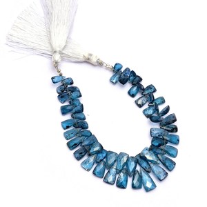 Perles de kyanite indigo AAA facettées en forme de trilène, 4x8mm-6x12mm, kyanite bleue mousse naturelle rare, pierre semi-précieuse pour bijoux - Product Image 6