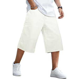 Pantalones Cortos de Mezclilla con Lavado Ácido OEM, Estilo Urbano, Corte Holgado, Vintage, de Algodón, con Logotipo Personalizado - Product Image 1