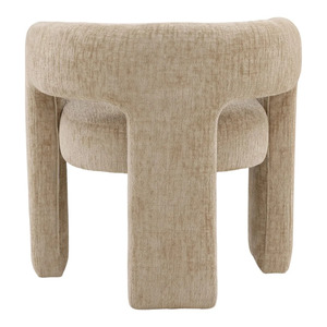 Silla de Comedor Moderna Acolchada, Sillón Tapizado, Silla Lateral de Tela Beige, Muebles para el Hogar y Hoteles - Product Image 5