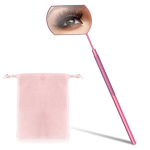 Professional Cosmetic Lash Extension Inspection Mirror <b>Lighted</b> Gold-Plated Portable Stainless Steel Beauty Accessory for Salons - Product Image 1