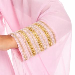 Soft Pink <b>Kaftan</b> Dress Elegant Loose Fit Women’s <b>Kaftan</b> Loungewear Maxi <b>Kaftan</b> Dress Lightweight Breathable <b>Summer</b> Wear - Product Image 4