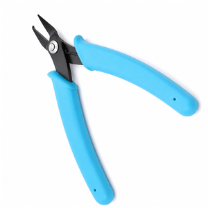 Pince coupante micro de précision à poignée bleue, mini pince coupante à coupe rasante, outil de réparation électronique, coupe-âme à ressort tranchant - Product Image 1