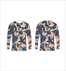 Camiseta Deportiva Sublimada de Manga Larga Personalizada con Estampado de Camuflaje, Transpirable, de Secado Rápido, para Uniformes Deportivos de Equipo - Product Image 1