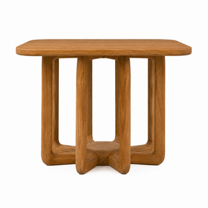 Ensemble de tables d'appoint de salle à manger en teck massif, écologique, de style scandinave moderne, pour appartement, avec six supports architecturaux, pour la maison et l'hôtellerie - Product Image 1