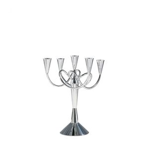 Elegant Silver-Plated 3-Arm Candelabra Classic <b>Victorian</b> Style Metal Candle Holders For Wedding & Home <b>Dining</b> <b>Table</b> Centerpieces - Product Image 3