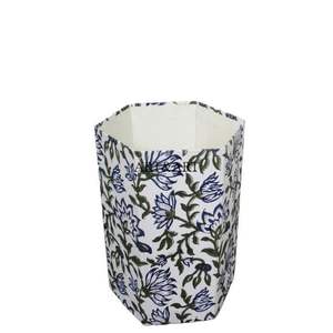 Cubo de Basura Decorativo de Madera con Diseño Geométrico, Hecho a Mano en India, de Rajasthan, Rectangular, con Tapa Enrollable y Parte Superior Abierta, Ecológico - Product Image 1