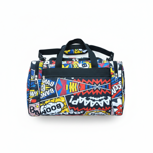 Bolsa de lona con estampado de arte pop de cómics de primera calidad - Equipaje de viaje de estilo retro - Product Image 2