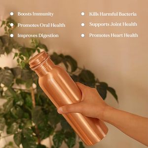 High Quality Copper Water Bottle <b>Designer</b> Copper Bottle Heavy-duty Copper Outdoor Bottle At Best Price <b>By</b> India Supplier - Product Image 2